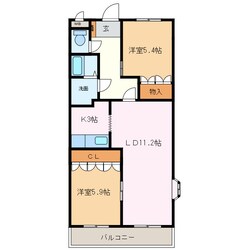 六軒駅 徒歩20分 2階の物件間取画像